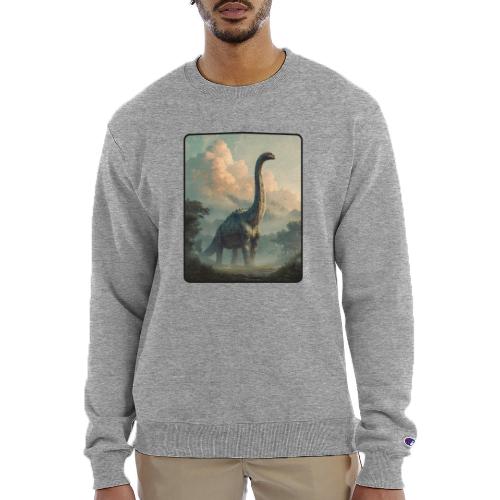 Brachiosaurus Prehistoric Scene Design - Champion Unisex Powerblend Sweatshirt 