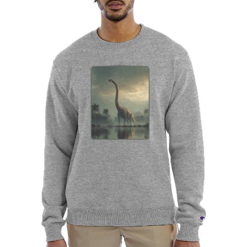 Brachiosaurus Misty Lake Design - Champion Unisex Powerblend Sweatshirt 