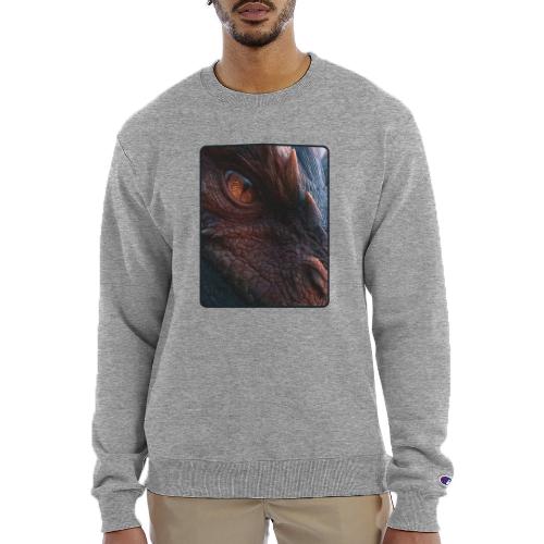 Fierce Ancient Dragon Portrait Design - Champion Unisex Powerblend Sweatshirt 