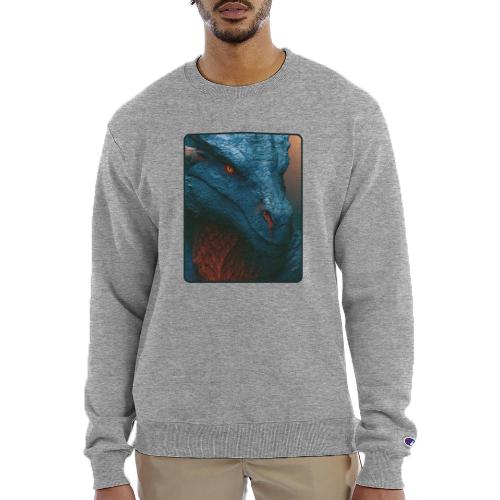 Turquoise Dragon Fire Eye Design - Champion Unisex Powerblend Sweatshirt 