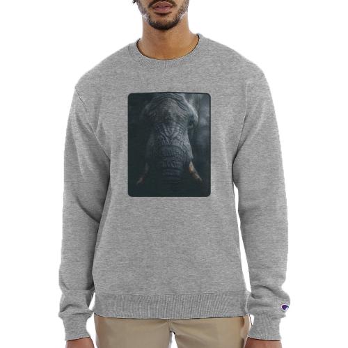 Shadow Elephant Intense Eyes Design - Champion Unisex Powerblend Sweatshirt 