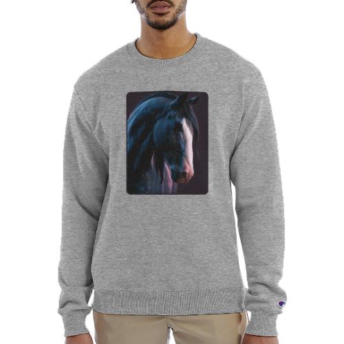 Noble Horse Cinematic Portrait Design - Champion Unisex Powerblend Sweatshirt 