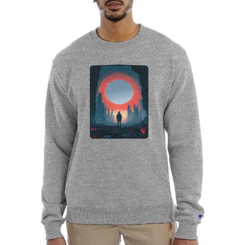Cosmic Portal Future City Design - Champion Unisex Powerblend Sweatshirt 