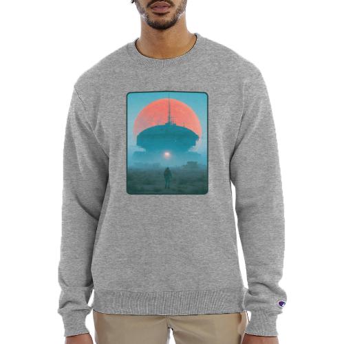 Astronaut Alien Outpost Design - Champion Unisex Powerblend Sweatshirt 
