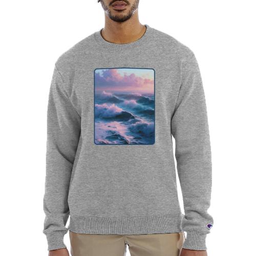 Dreamy Pastel Ocean Sunset Art - Champion Unisex Powerblend Sweatshirt 