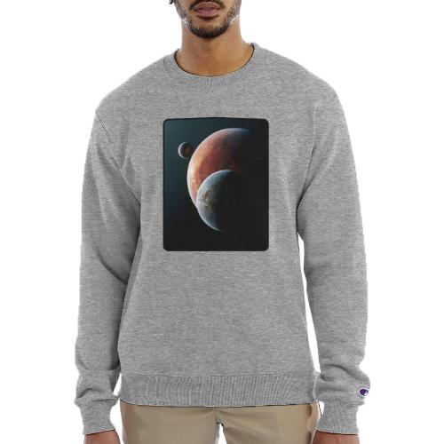 Three Planets Deep Space Design - Champion Unisex Powerblend Sweatshirt 