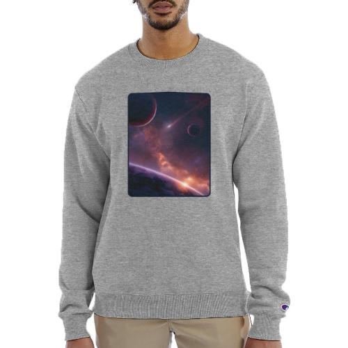 Cosmic Sunset Nebula Space Art - Champion Unisex Powerblend Sweatshirt 