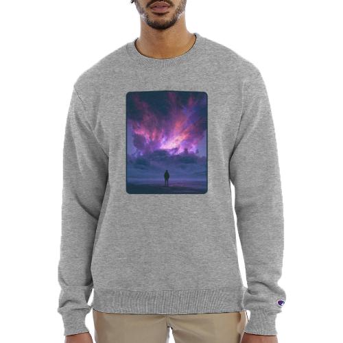 Cosmic Supernova Night Design - Champion Unisex Powerblend Sweatshirt 