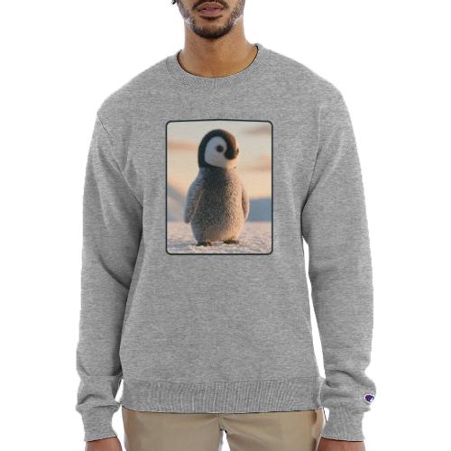 Cute Penguin Chick Sunrise Design - Champion Unisex Powerblend Sweatshirt 