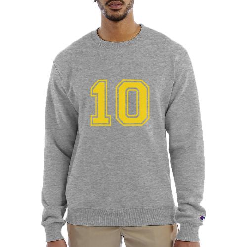 Number 10 in a classic athletic collegiate font - Champion Unisex Powerblend Sweatshirt 