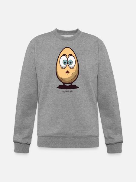 Surprised Egg - Champion Unisex Powerblend Sweatshirt - heather gray