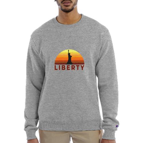 USA: Sunset Liberty Bold - Champion Unisex Powerblend Sweatshirt 