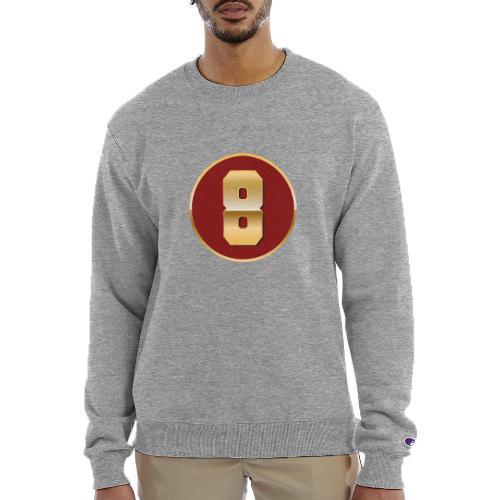 Number 8 in Gold Varsity Font - Champion Unisex Powerblend Sweatshirt 