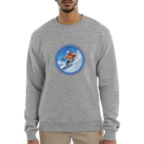 Skiing: On the Edge - Champion Unisex Powerblend Sweatshirt 