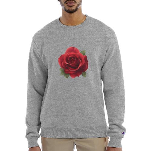 Rose: Crimson Bloom Elegance - Champion Unisex Powerblend Sweatshirt 