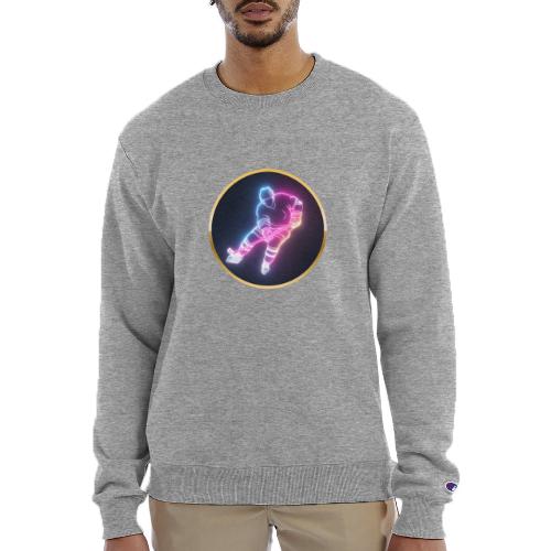 Hockey: Neon Ice Striker - Champion Unisex Powerblend Sweatshirt 