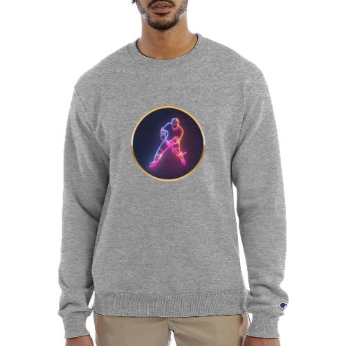 Hockey: Neon Ice Strike - Champion Unisex Powerblend Sweatshirt 