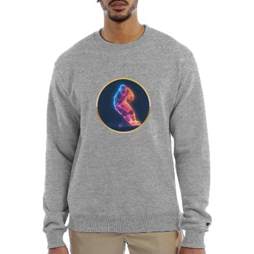 Hockey: Neon Hockey Sketch - Champion Unisex Powerblend Sweatshirt 