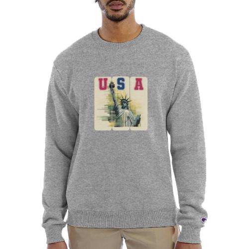 Art illustration of the Statue of Liberty - Champion Unisex Powerblend Sweatshirt 
