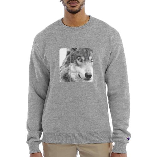 Wolf Face Triptych: Silent Alpha - Champion Unisex Powerblend Sweatshirt 