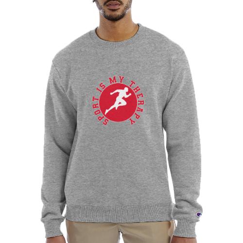 Sport Is My Therapy – Running Motivation Badge - Champion Unisex Powerblend Sweatshirt 