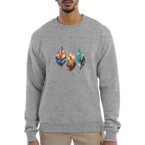Art: Colorful Leaf Harmony - Champion Unisex Powerblend Sweatshirt 