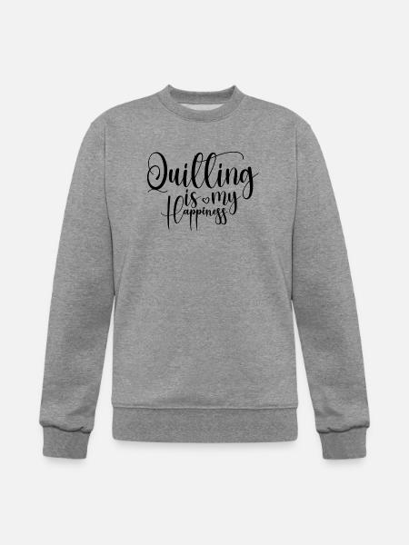 Quilting is My Happiness - Champion Unisex Powerblend Sweatshirt  - heather gray