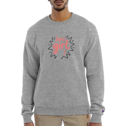 Boss Girl Bold Feminist Statement - Champion Unisex Powerblend Sweatshirt 
