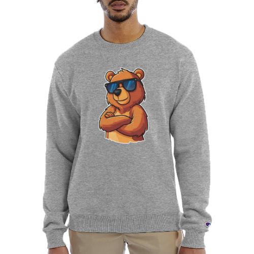 Cool Bear Sunglasses Cartoon Design - Champion Unisex Powerblend Sweatshirt 