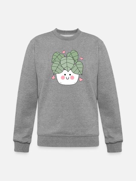 Cute Plant - Champion Unisex Powerblend Sweatshirt - heather gray