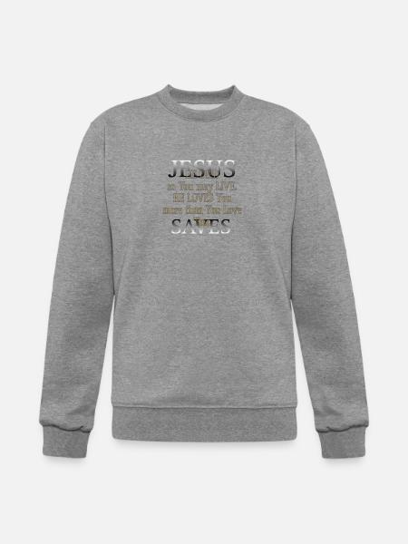 Jesus saves - Champion Unisex Powerblend Sweatshirt - heather gray