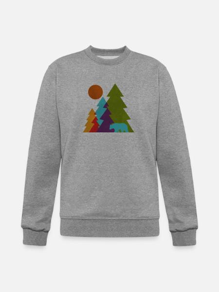 Pine Trees - Champion Unisex Powerblend Sweatshirt - heather gray