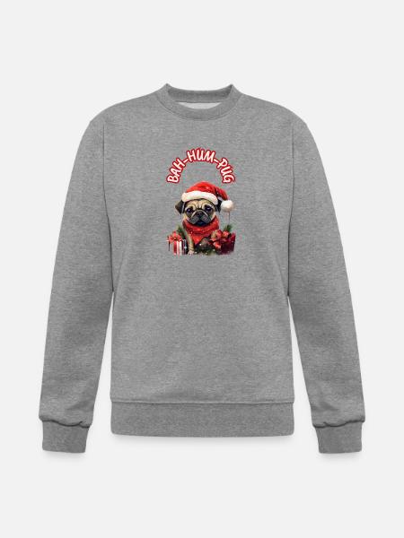 Bah Hum Pug - Champion Unisex Powerblend Sweatshirt  - heather gray