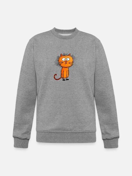 Funny Cat - Champion Unisex Powerblend Sweatshirt  - heather gray