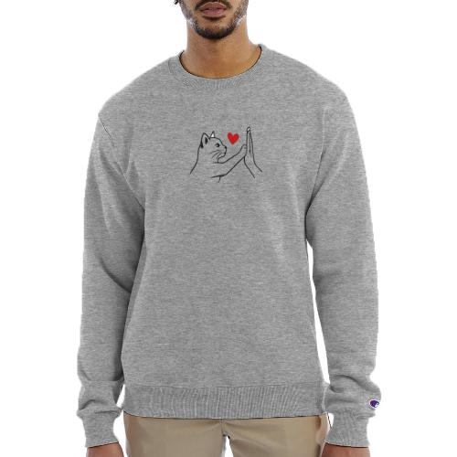 Cat Lover High-Five T-Shirt - Champion Unisex Powerblend Sweatshirt 