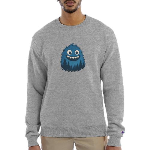 Whimsical Blue Forest Monster – Cute Cartoon Night - Champion Unisex Powerblend Sweatshirt 