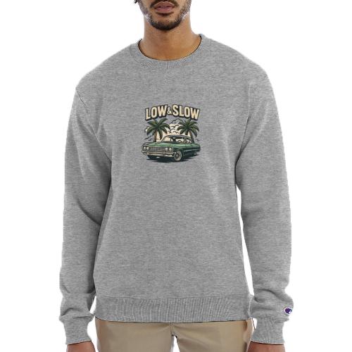 Classic Lowrider Car | Low & Slow Retro T-Shirt - Champion Unisex Powerblend Sweatshirt 