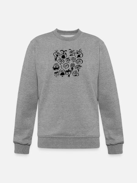 Funny Faces - Champion Unisex Powerblend Sweatshirt  - heather gray