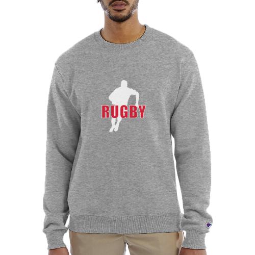 Bold Rugby Action Silhouette - Champion Unisex Powerblend Sweatshirt 