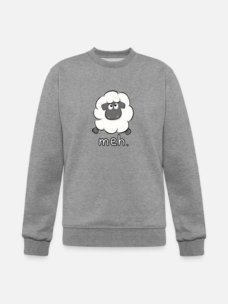 Meh Sheep Cartoon - Champion Unisex Powerblend Sweatshirt  - heather gray
