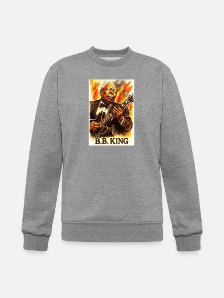 B.B. King Blues Guitar - Champion Unisex Powerblend Sweatshirt - heather gray