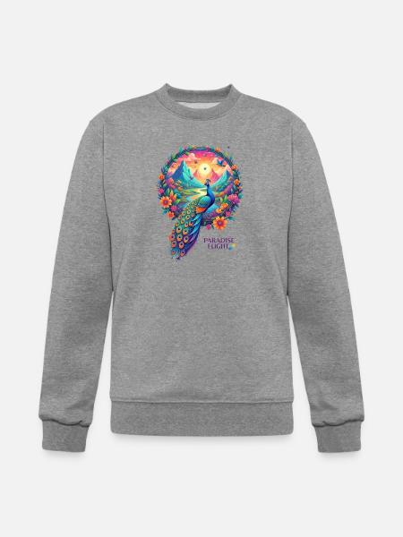 Paradise Flight Peacock - Champion Unisex Powerblend Sweatshirt - heather gray