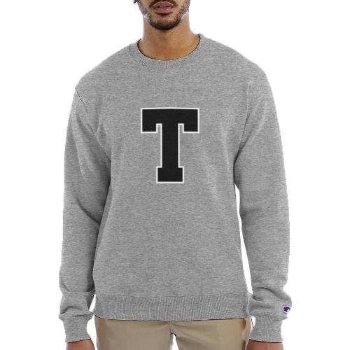 Varsity Letter T Athletic Font Design - Champion Unisex Powerblend Sweatshirt 