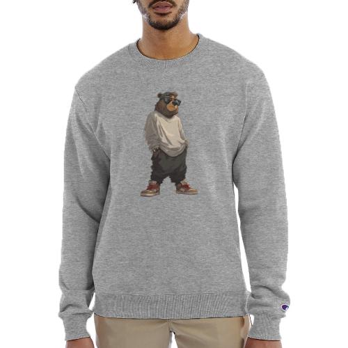 Urban Streetwear Bear Cool Apparel Design - Champion Unisex Powerblend Sweatshirt 