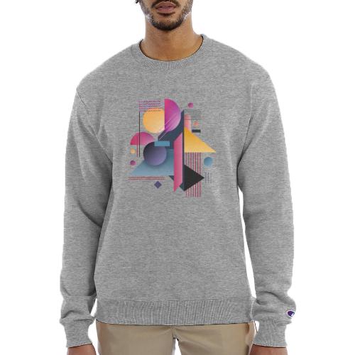 Color Pulse Geometry - Champion Unisex Powerblend Sweatshirt 