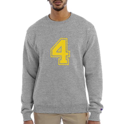 Number 4 in a classic athletic collegiate font - Champion Unisex Powerblend Sweatshirt 