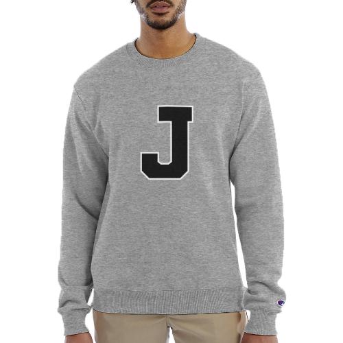 Varsity Letter J Athletic Alphabet Graphic - Champion Unisex Powerblend Sweatshirt 