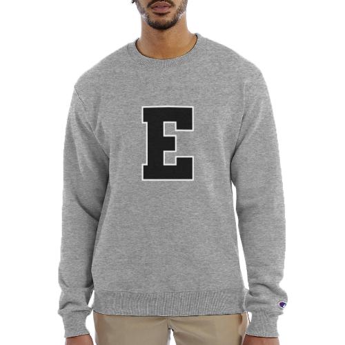 Varsity Letter E Collegiate Font Graphic - Champion Unisex Powerblend Sweatshirt 