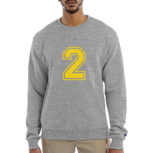 Number 2 in a classic athletic collegiate font - Champion Unisex Powerblend Sweatshirt 