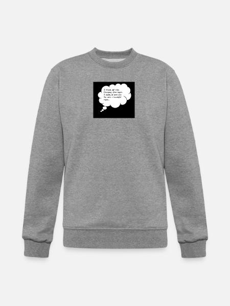 Thought Cloud Love Script - Champion Unisex Powerblend Sweatshirt - heather gray